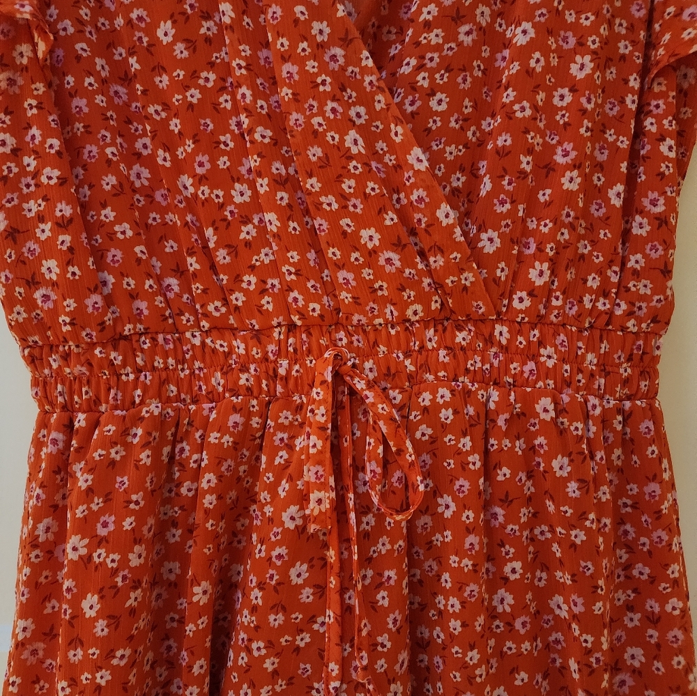 Row A Women's Floral V-Neck Romper - Picture 8 of 15